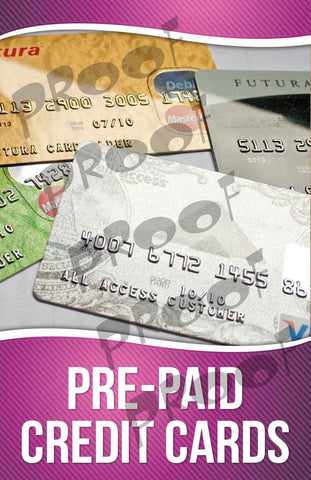 Pre-Paid Credit Cards Signage